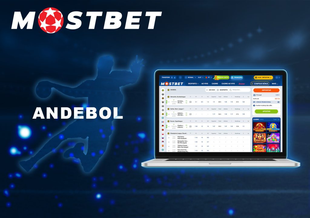 mostbet casino online PT: andebol banner jogo
